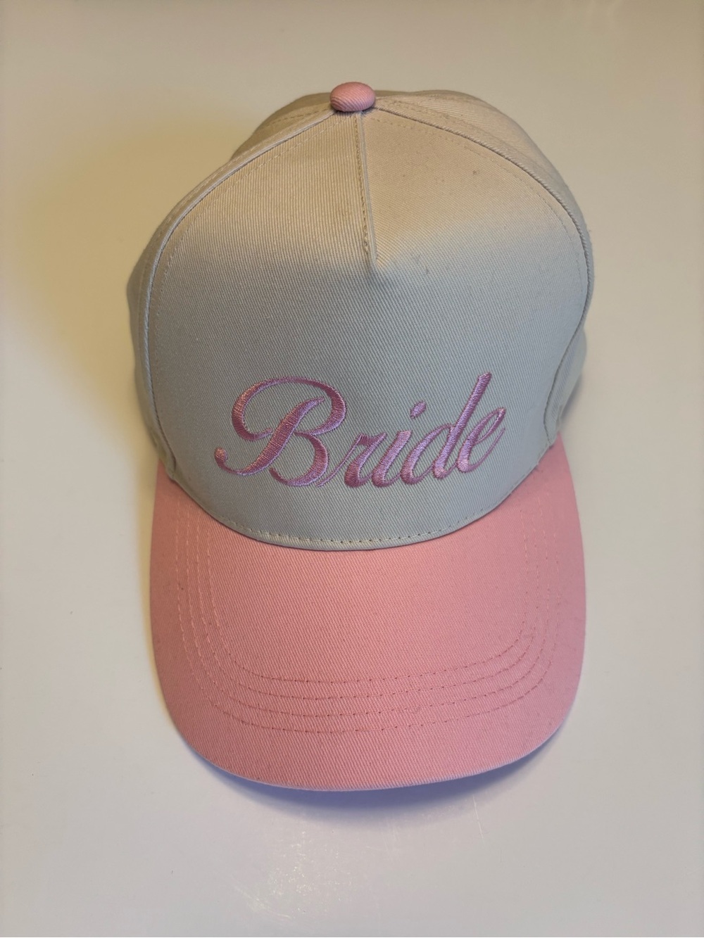 David and Young Bride Pink and Cream Baseball Cap